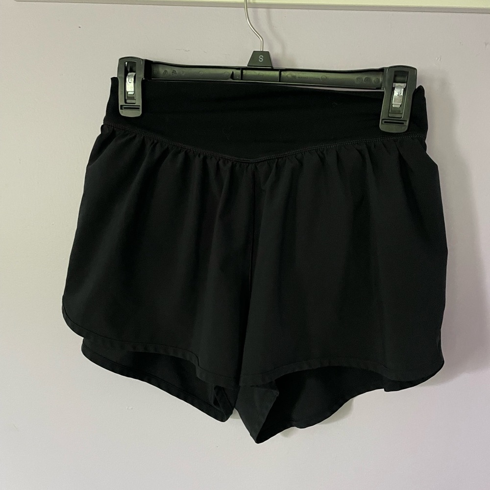 Aerie Black Athletic Shorts Lightweight Moisture-Wicking